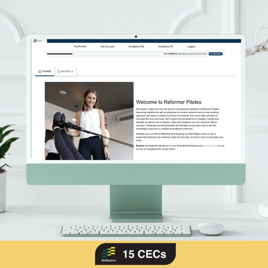 Reformer Pilates Training Online Course Inspired Academy